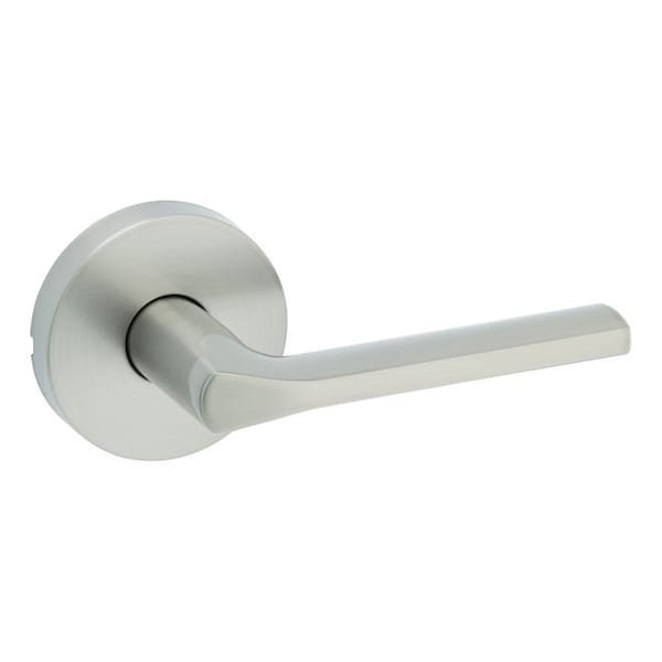 Kwikset Lisbon Lever with Round Rose Passage Door Lock with 6AL Latch and RCS Strike Satin Nickel Finish 720LSLRDT-15 - main